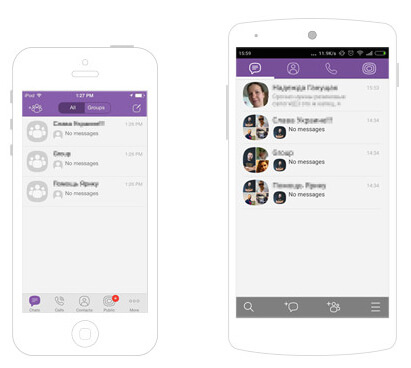 Viber for iOS and Android