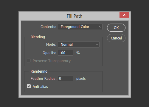 Fill Path dialog box