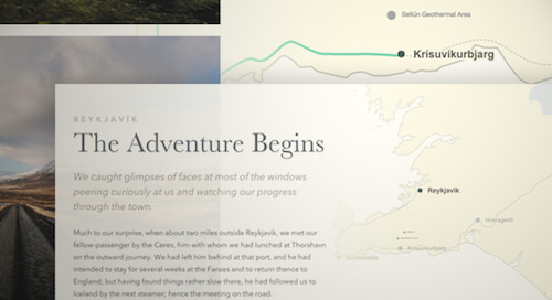 An interactive storytelling map using SVG