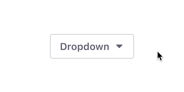 One single dropdown button animated with its six different states.