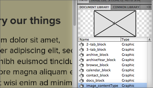 The Document Library is where all of your symbols are stored