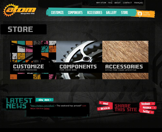 atom-bicycles website