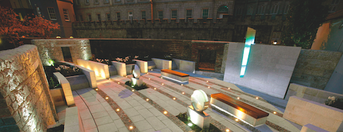 Memorial Garden At Night