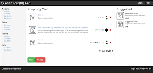 Finished shopping-cart page