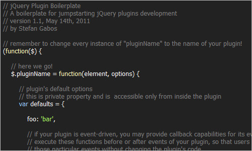 jQuery Plugin Boilerplate