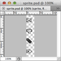 A PNG sprite in Photoshop