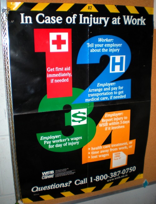 Wayfinding and Typographic Signs - in-case-of-injury