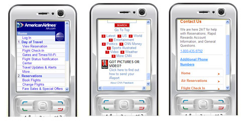 American Airlines, CNN, and Southwest simplify mobile navigation