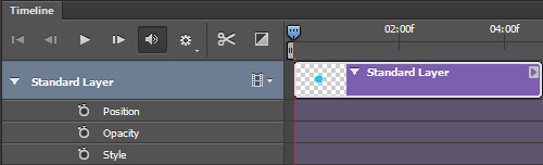 A standard layer in the timeline with the layer properties exposed.