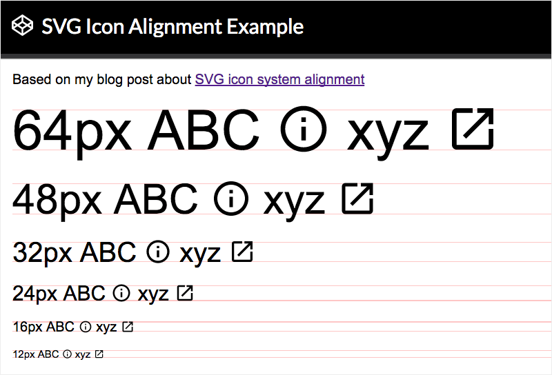 Aligning SVG Icons To Text