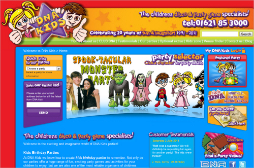 Dna-kids-homepage in Best Practices For Designing Websites For Kids
