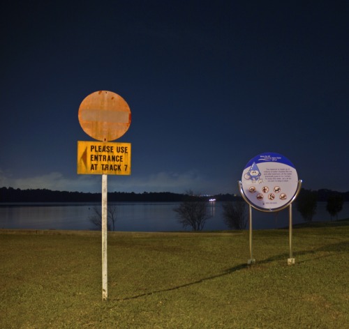 Wayfinding and Typographic Signs - stop-deep-water-ahead
