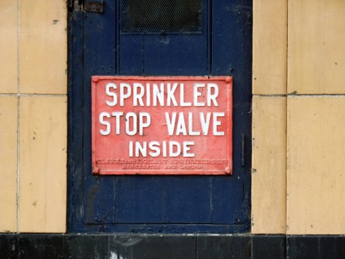 Wayfinding and Typographic Signs - sprinkler