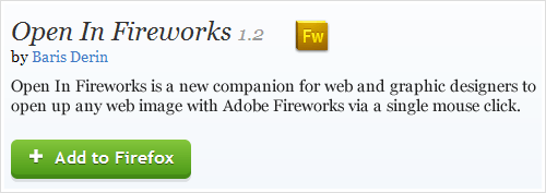 Open In Fireworks, a Mozilla Firefox add-on