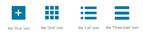 Some responsive icons example