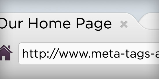 Screen grab of meta title in browser.
