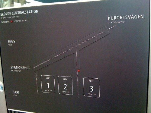 Wayfinding and Typographic Signs - skovde--central-station-sign