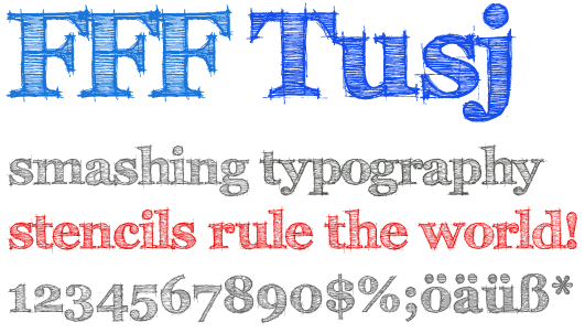 Typography Free Fonts - FFF Tusj