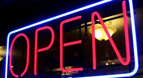 A Neon Open Sign