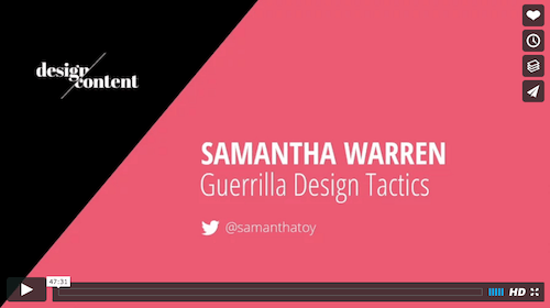 Samantha Warren – Guerrilla Design Tactics