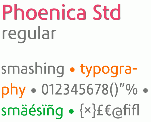 Phoenica Std font family