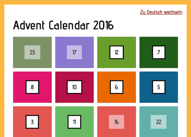 Jens Grochtdreis’ Advent Calendar 2016