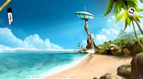 Parasol Island in Showcase of Web Design in Germany