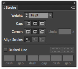 Adjusting the stroke’s width.