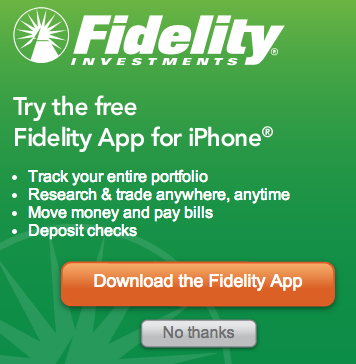 Fidelity's home page