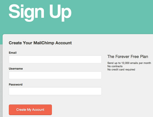 Mail Chimp Sign Up