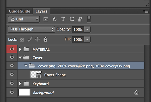 The commas separate the versions, and the percentage tells Photoshop the amount of scaling.