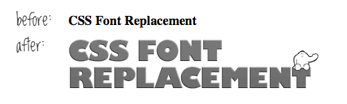 font replacement