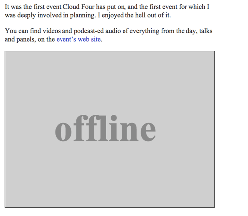 Providing an offline image