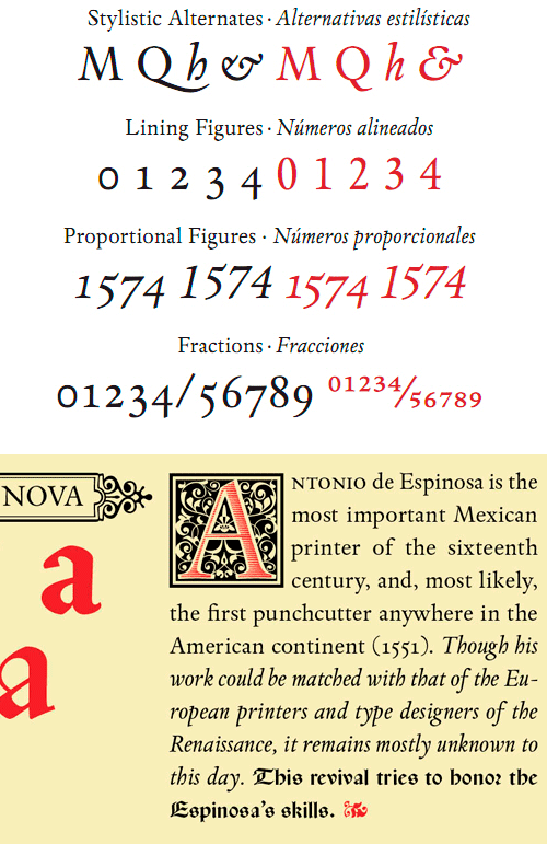 Free Font Espinosa Nova