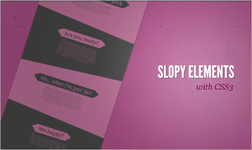 Slopy Elements with CSS3
