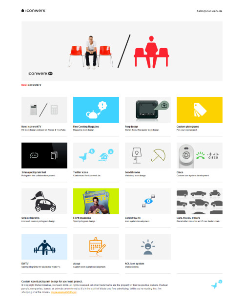 German Web Design - iconwerk, custom icon design & pictogram design.