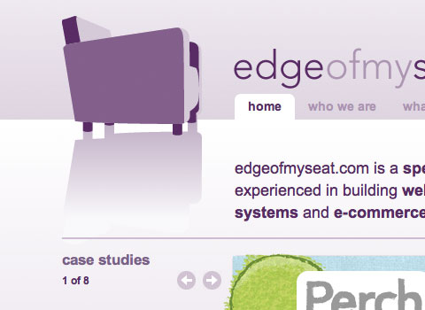 edgeofmyseat.com website in Safari on the desktop