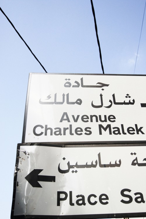 Wayfinding and Typographic Signs - avenue-charles-malek