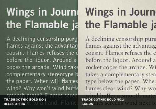 Combine a serif with a sans serif