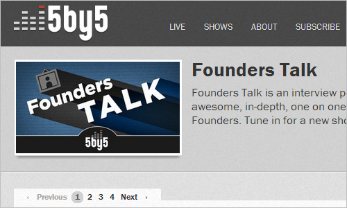 5by5 | Founders Talk