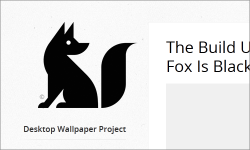 The Fox Is Black