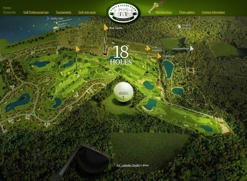 Russian Web Design - Pestovo Golf and Yacht Club