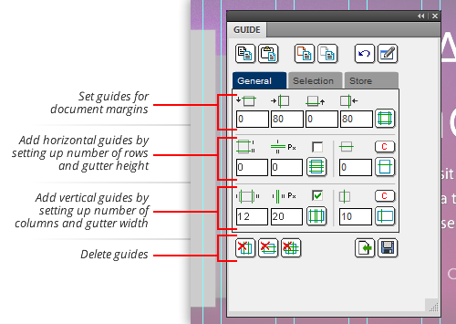 Guides Panel General