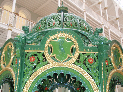Ornate shelter for a Victorian drinking fountain.