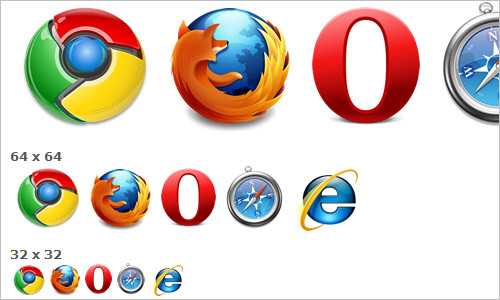 High-res browser logos