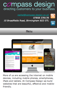 Compass Design site - link to navigation on iPhone