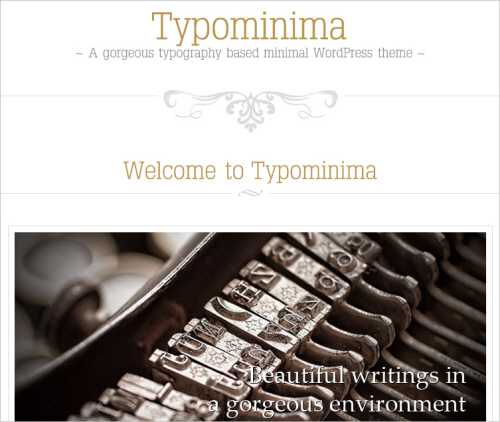 Typominima Free WP Theme