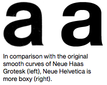 Neue Haas Grotesk vs Neue Helvetica.
