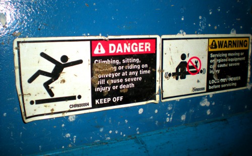 Wayfinding and Typographic Signs - warning-signage