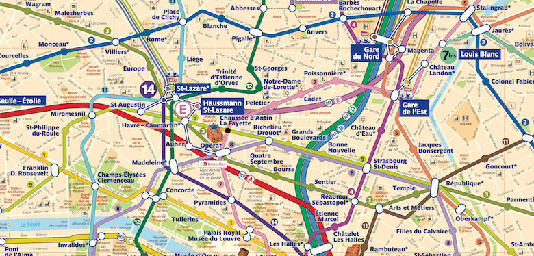 Paris metro map (official version)